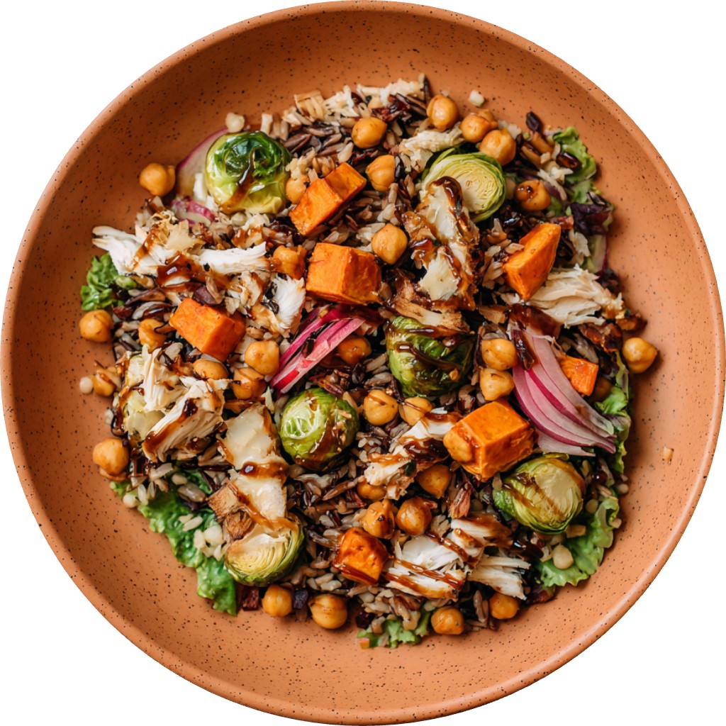 Harvest Fall Salad With Caramelized Shallot Dressing