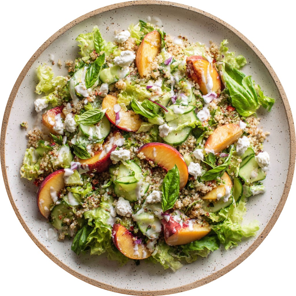 Peach, Basil & Goat Cheese Salad