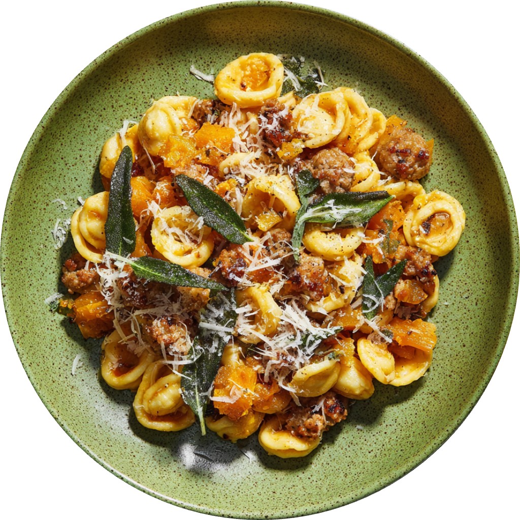 Pasta With Beets, Sausage, And Fried Sage