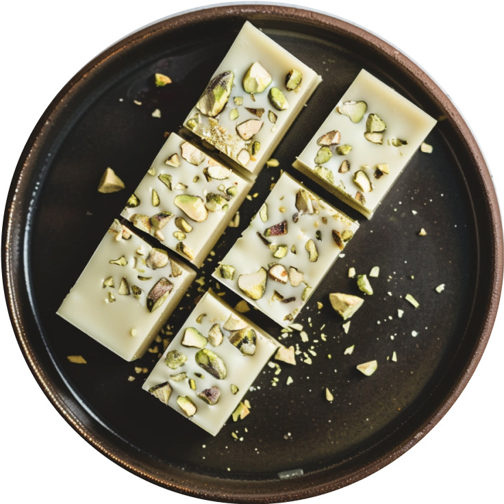 White Chocolate Pistachio Crispy Bars