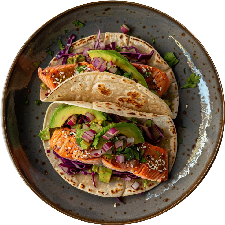 Chipotle Salmon Tacos with Chili Lime Sauce