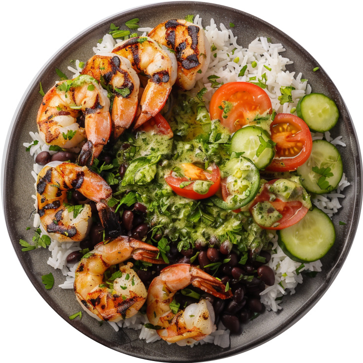 Summer Shrimp Bowls with Mango Salsa