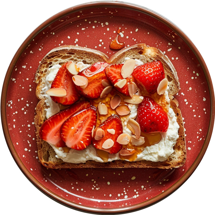 Vanilla Almond Cheesecake Toast