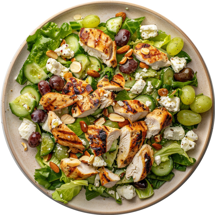 Chicken Salad with Caramelized Onions and Green Grapes