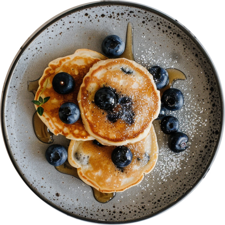 High Protein Blueberry Cottage Cheese Pancakes