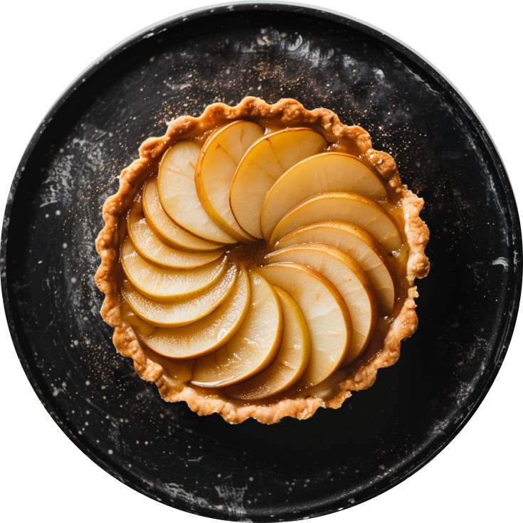Spiced Pear and Almond Tart