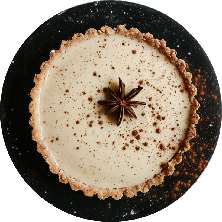 Chai-Spiced Eggnog Custard Tart