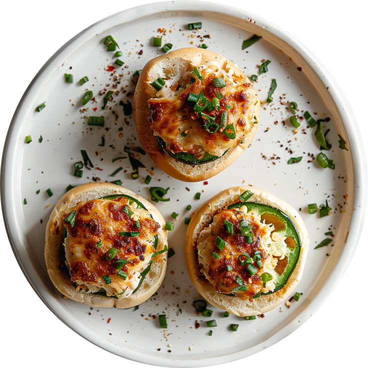 Jalapeño Popper Toasted Pinwheel Sandwiches