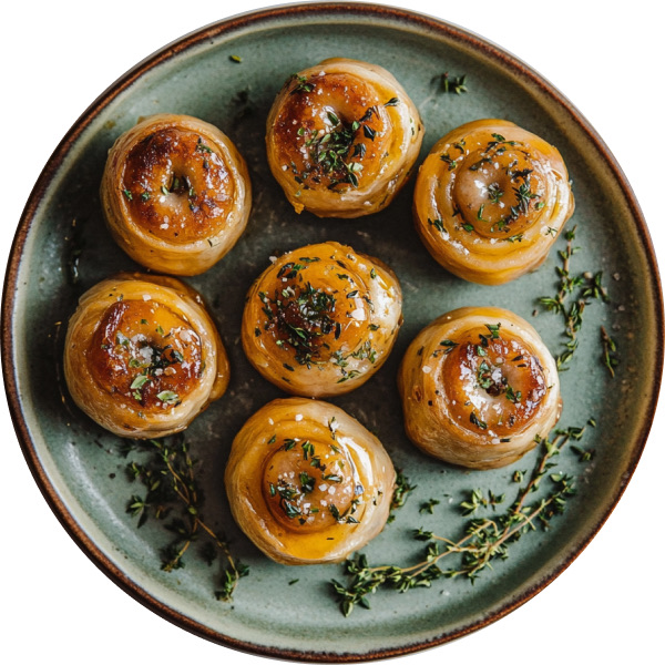 Sausage Rolls with Hot Honey and Thyme