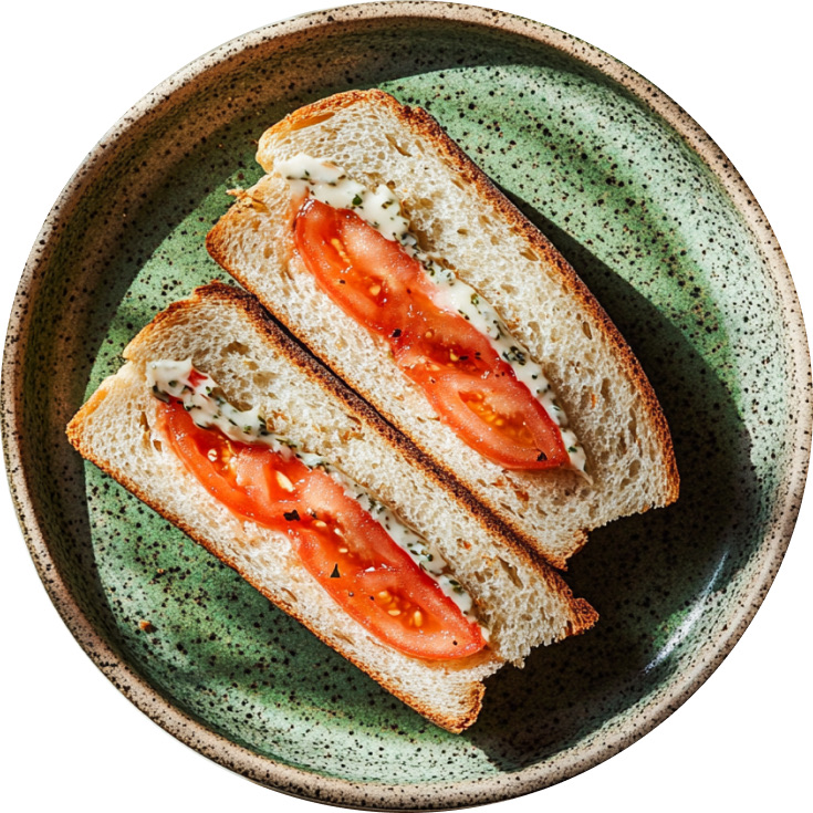 Sun-Warmed Tomato Sandwich