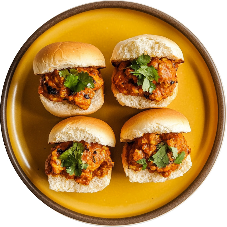 Garlic Chicken Tikka Slider Buns
