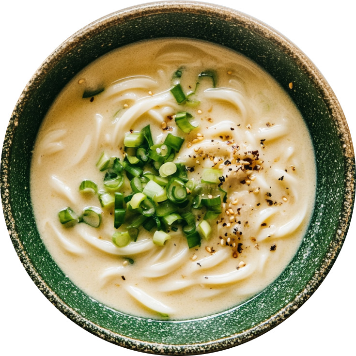 Creamy Miso Chicken Udon Noodles