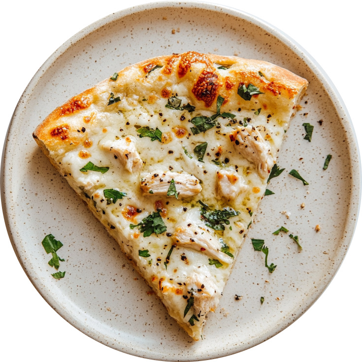 Garlic Chicken Alfredo Flatbread Pizza