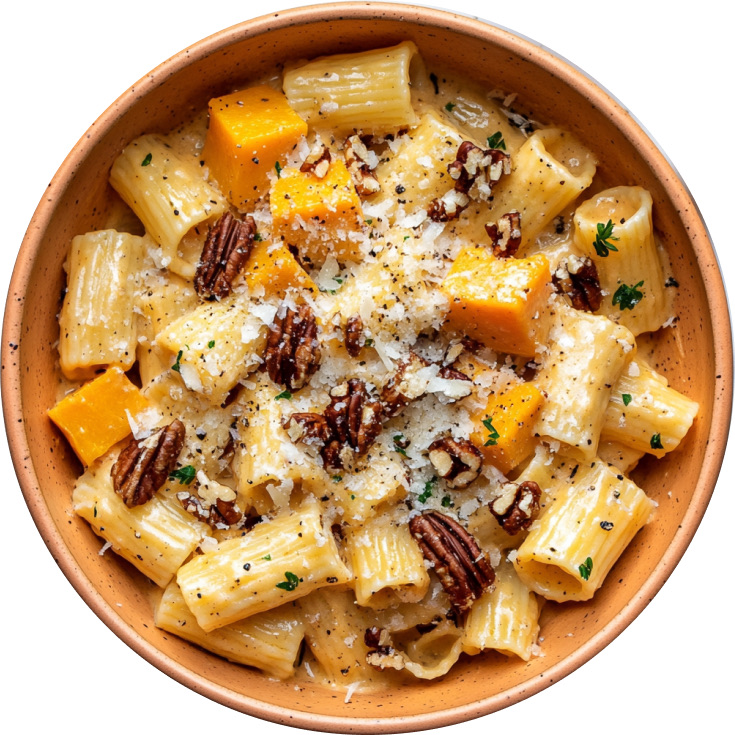 Butternut Squash Rigatoni with Sage and Pecan Crumb