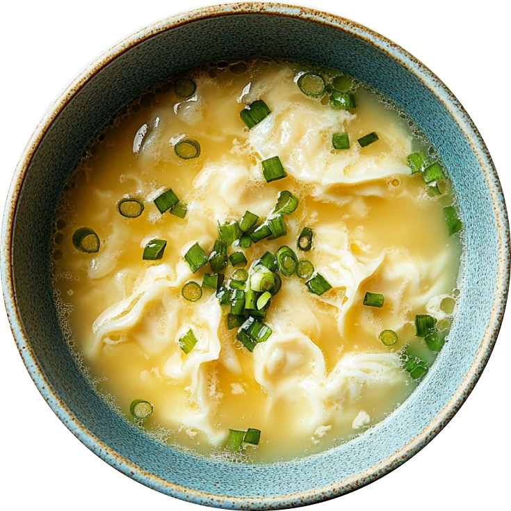 Egg Drop Dumpling Soup