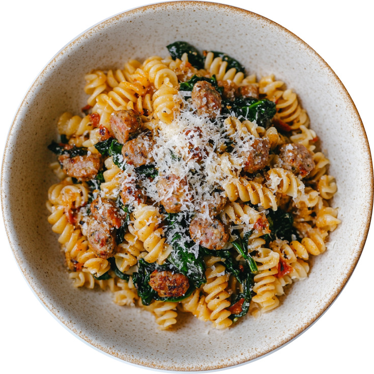One-Pan Creamy Tuscan Pasta with Sausage