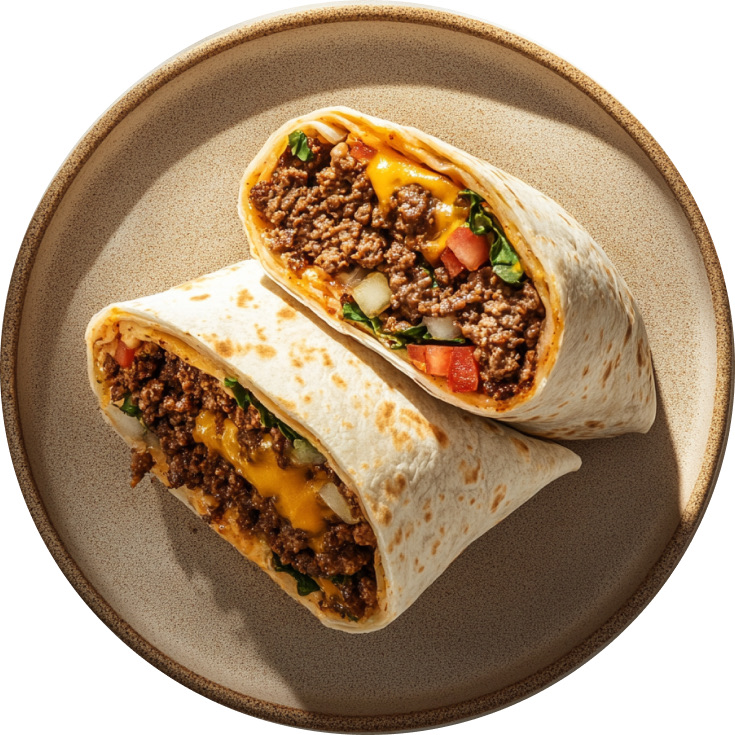 Cheeseburger Burrito