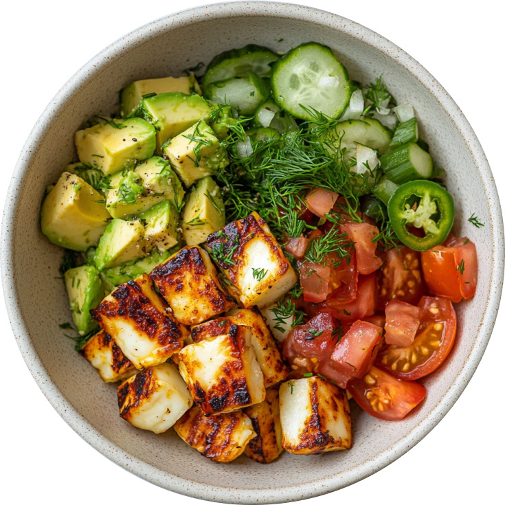 Sheet-Pan Halloumi With Avocado and Citrus
