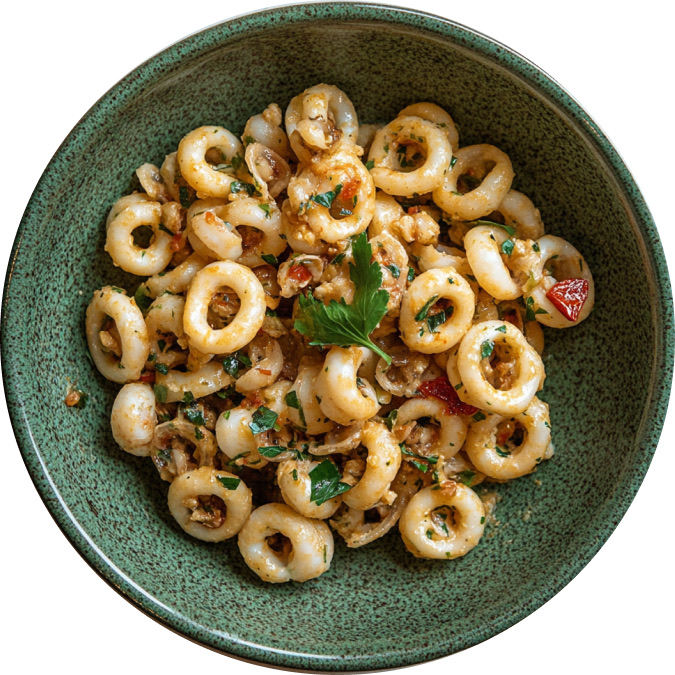 Lemon-Chile Calamari Pasta