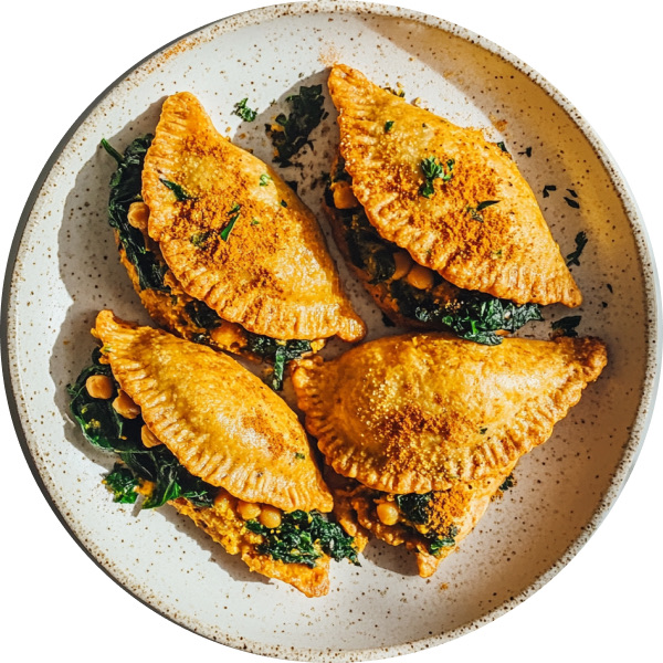 Spiced Chickpea and Spinach Pockets