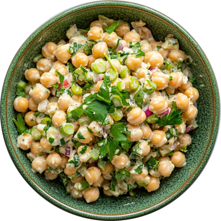 Chickpea Salad With Fresh Herbs and Scallions