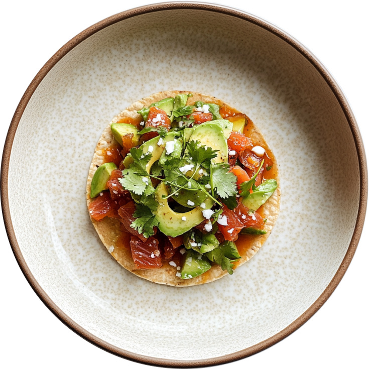 Spicy Tuna and Avocado Tostadas