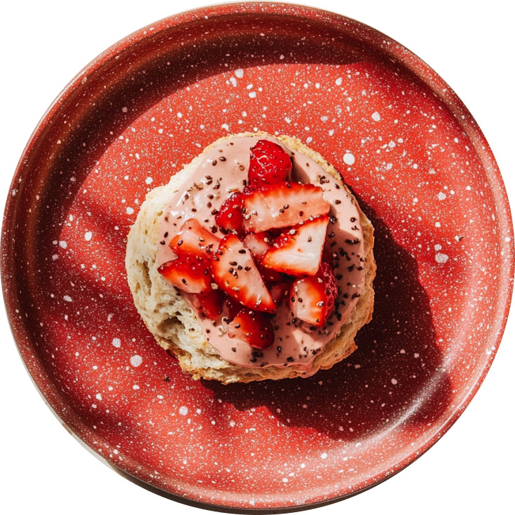Fluffy Golden Brown Strawberry Biscuits