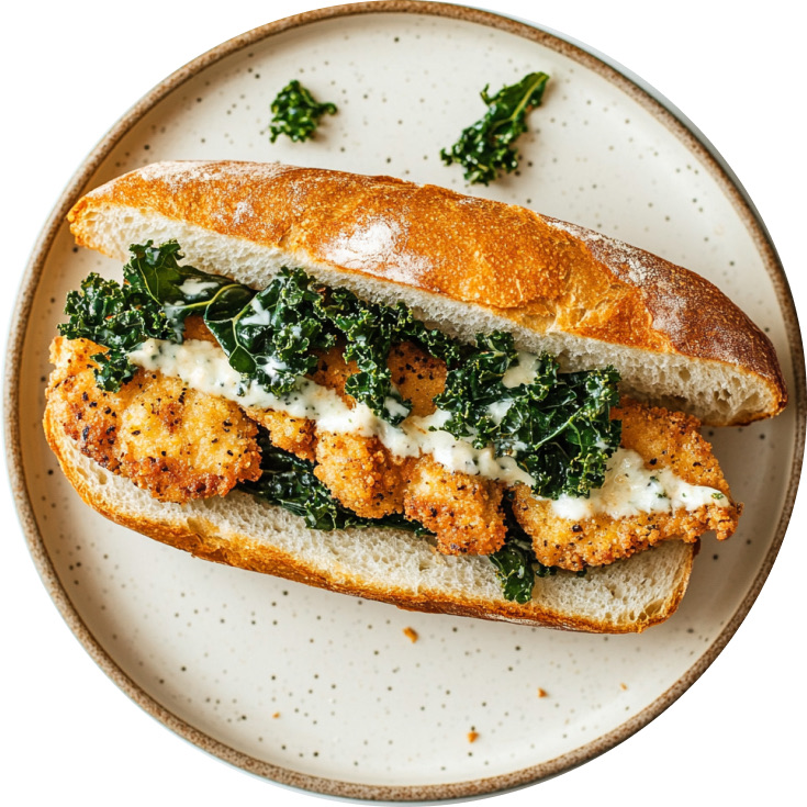 Viral Kale Caesar Chicken Cutlet Sandwich