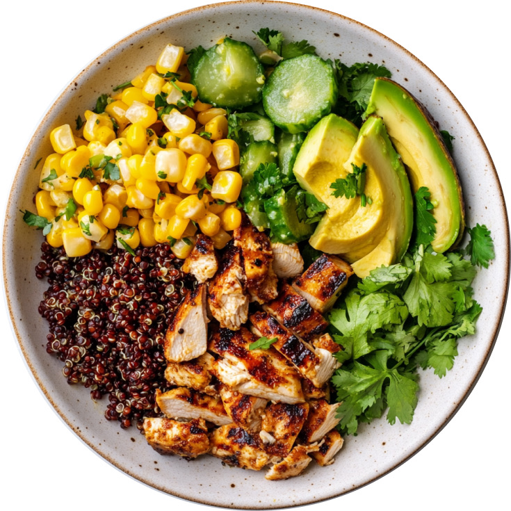 Mexican Quinoa, Corn, Avocado & Mango Salad