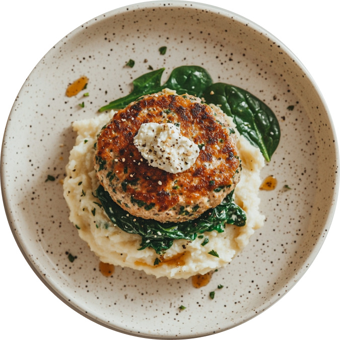 Mini Spinach & Feta Chicken Burgers