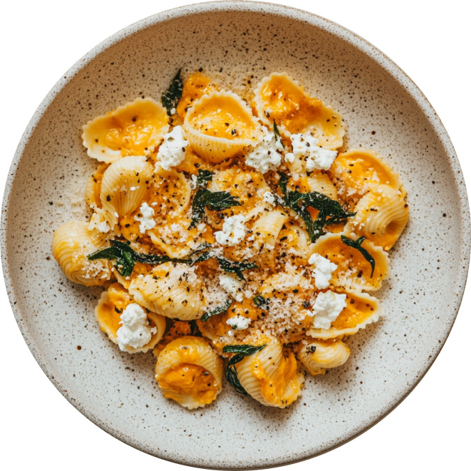 Butternut Squash Baked Feta Pasta