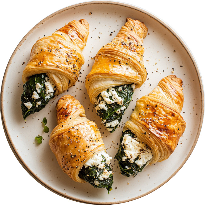 Spinach Feta Puff Pastry Swirls