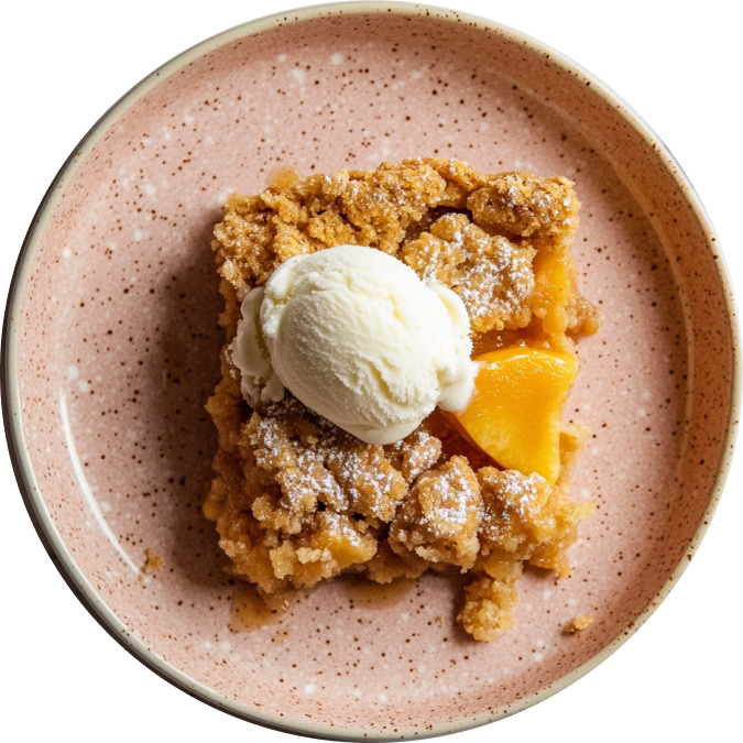 Old School Easy Brown Sugar Peach Cobbler