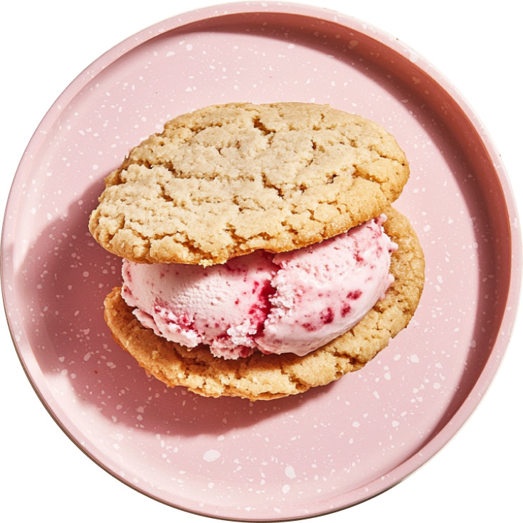 Strawberry Pretzel Cookie Ice Cream Sandwiches