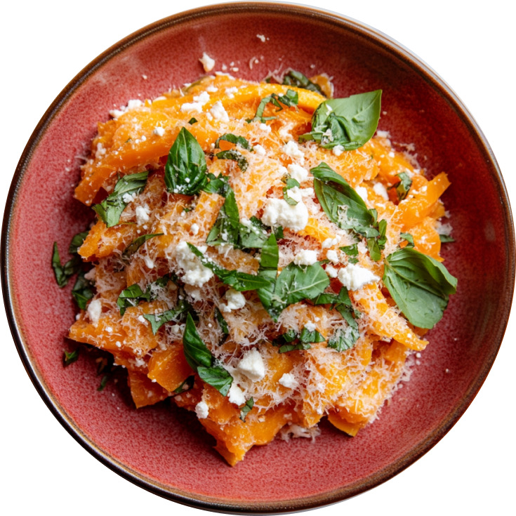 Creamy Tomato & Feta Spaghetti Squash Pasta