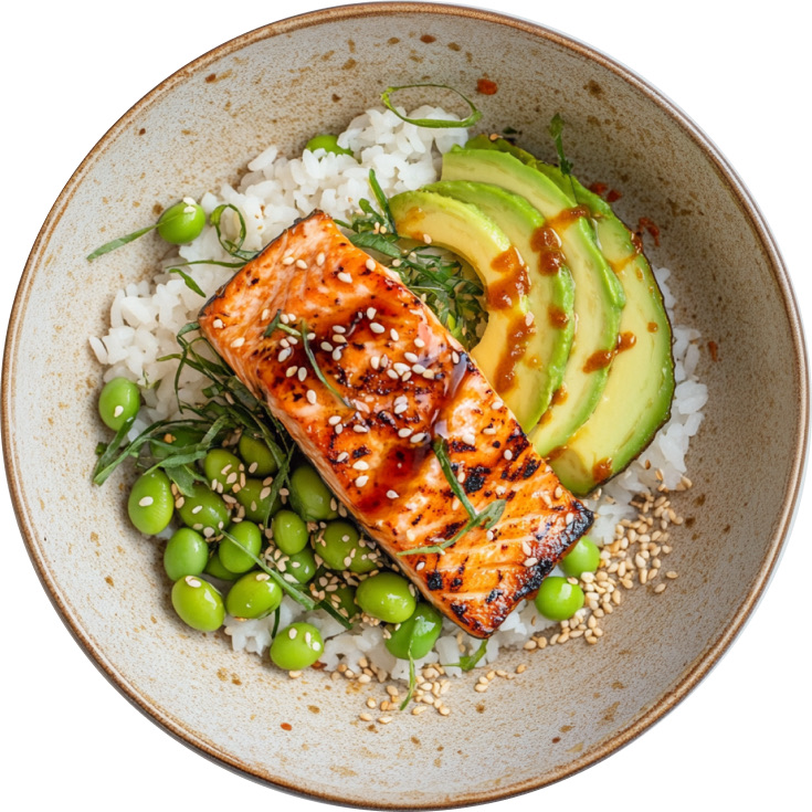 Teriyaki Salmon Rice Bowls