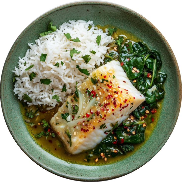 Thai-Inspired Coconut Poached Fish