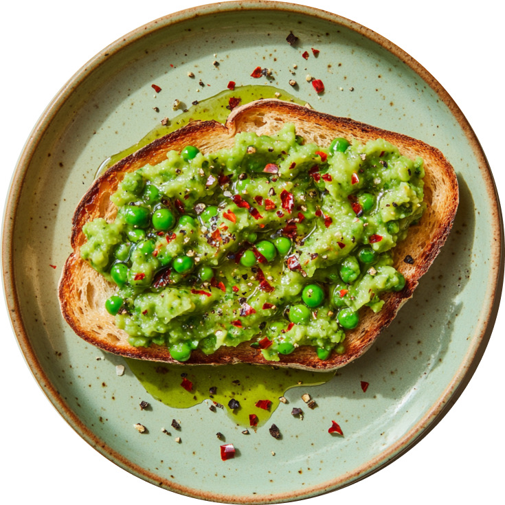 Smashed Peas on Toast