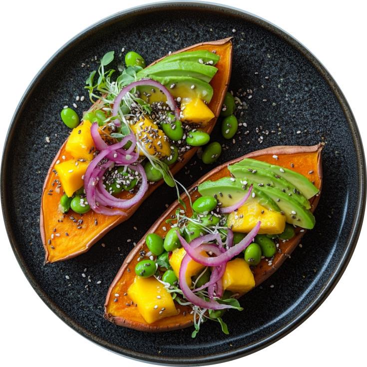 Edamame Sweet Potato Bowl
