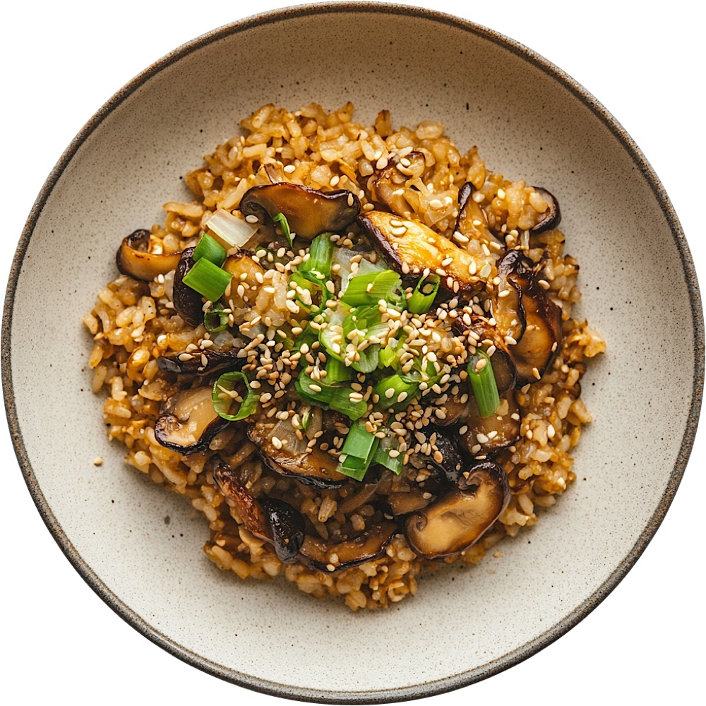 Crispy Mushroom Miso Rice