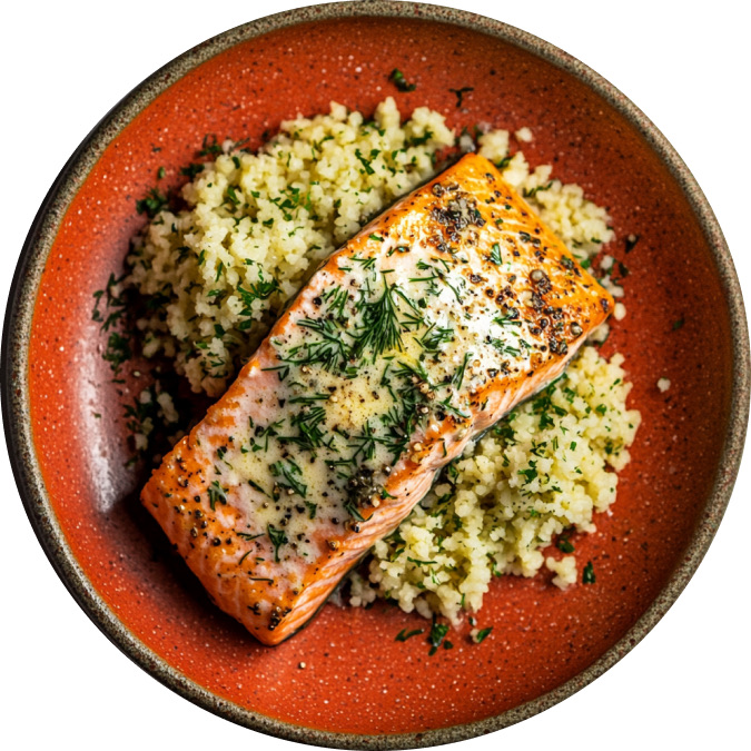 Garlic Butter Baked Salmon In Lemony Parmesan Cream