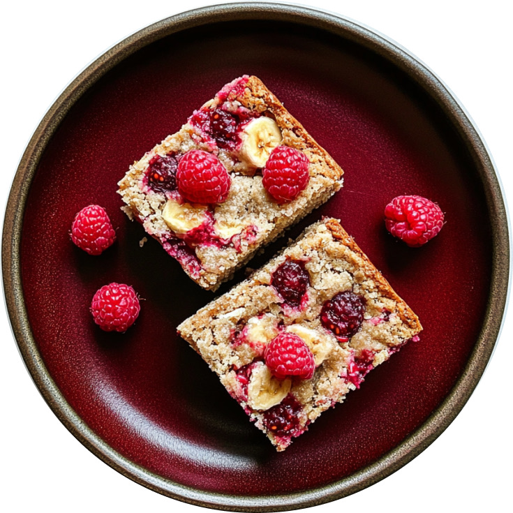 Fudgy White Chocolate Raspberry Banana Bread Bars