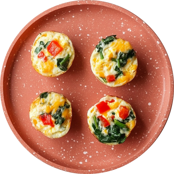 Spinach & Pepper Egg White Bites
