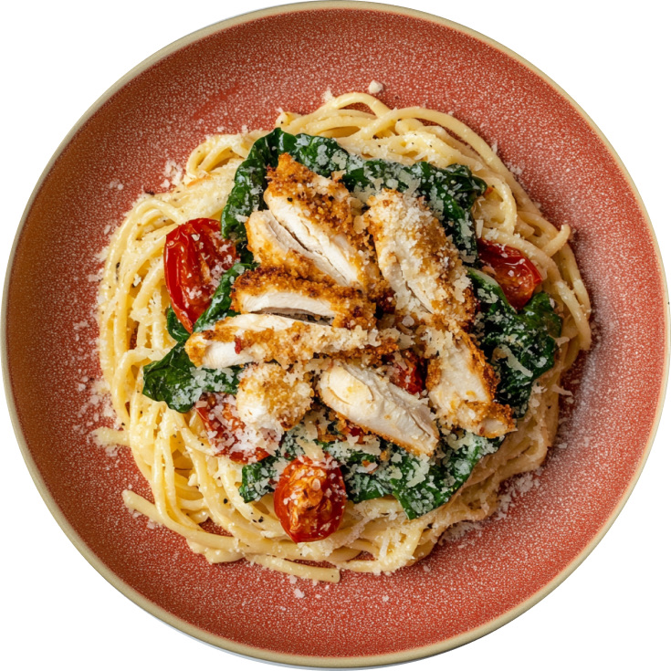 Pasta Toscana with Crispy Chicken