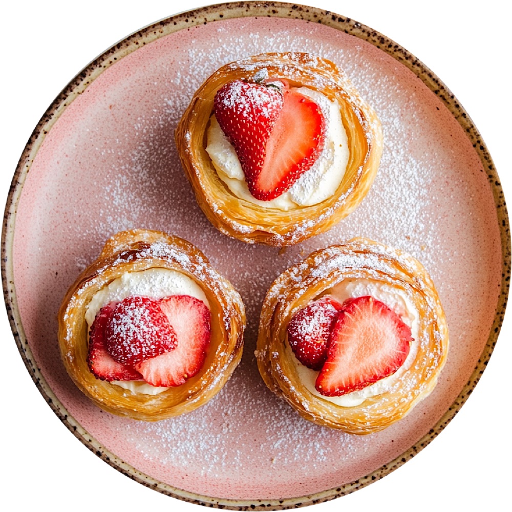 Strawberry Puff Pastry Cups