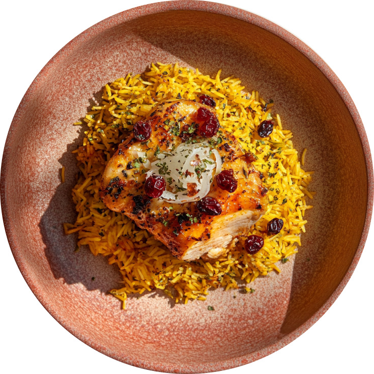 Tahchin: Crunchy Baked Saffron Rice with Chicken