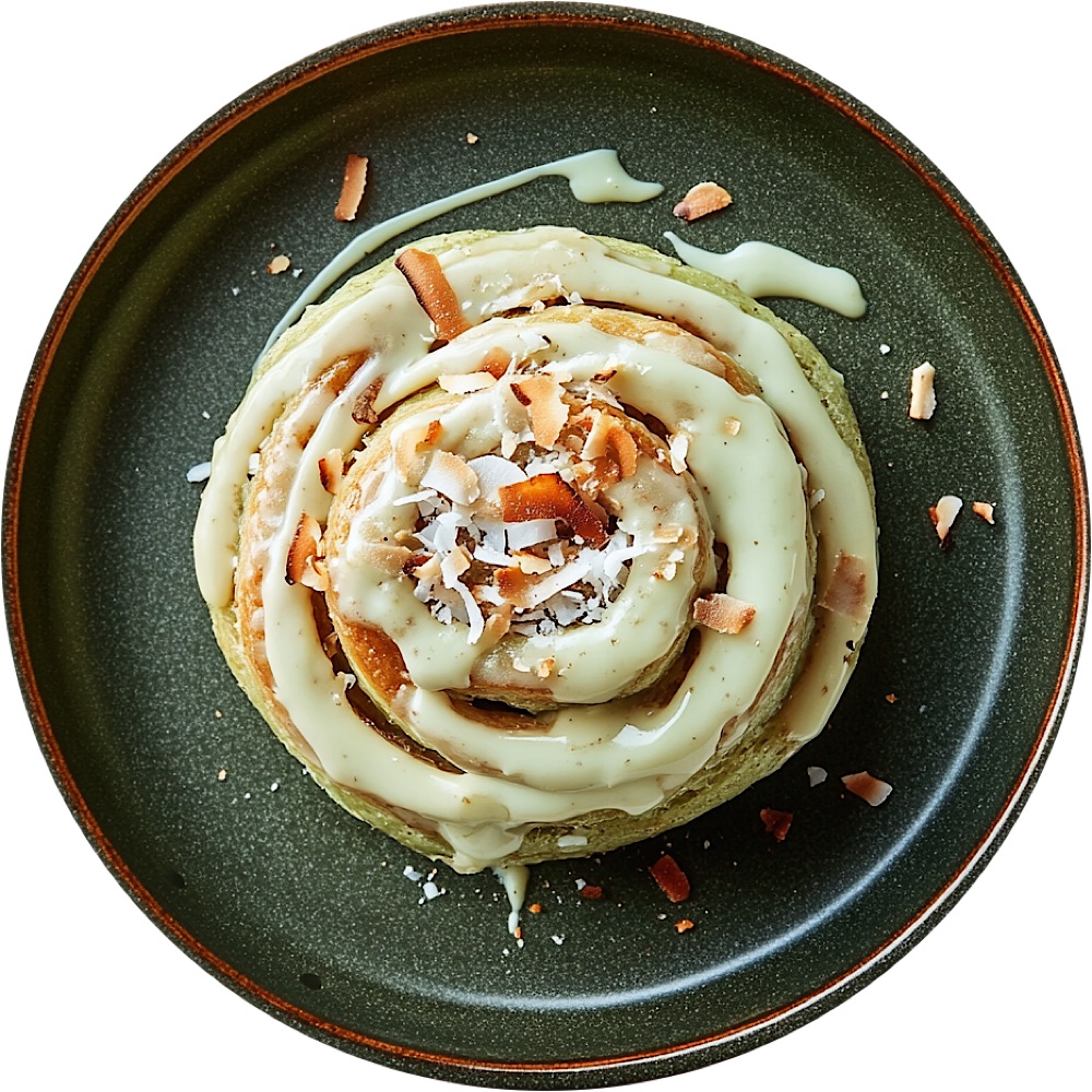 Pandan Coconut Cinnamon Rolls