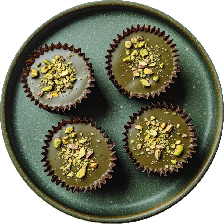 Matcha White Chocolate Pistachio Butter Cups
