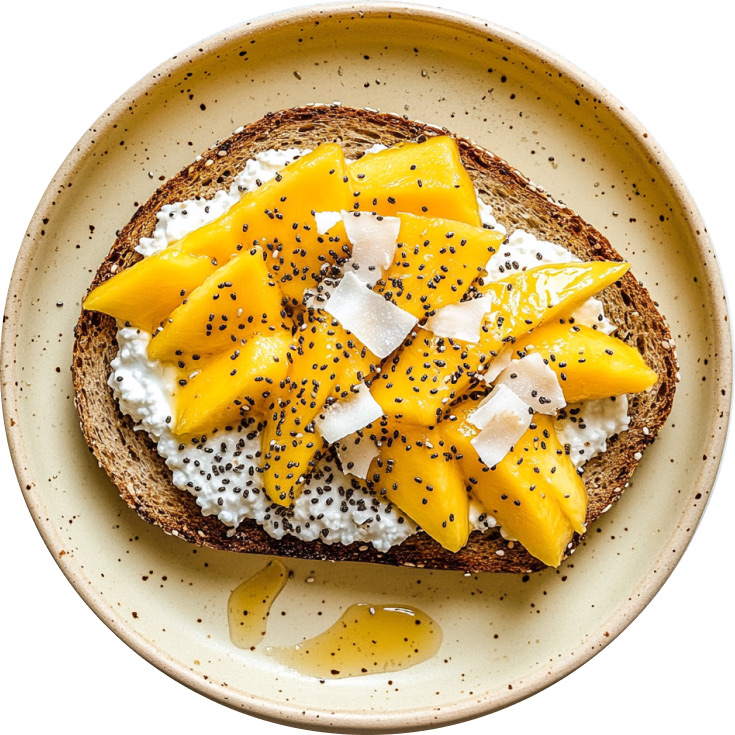 Cottage Cheese Mango Toast
