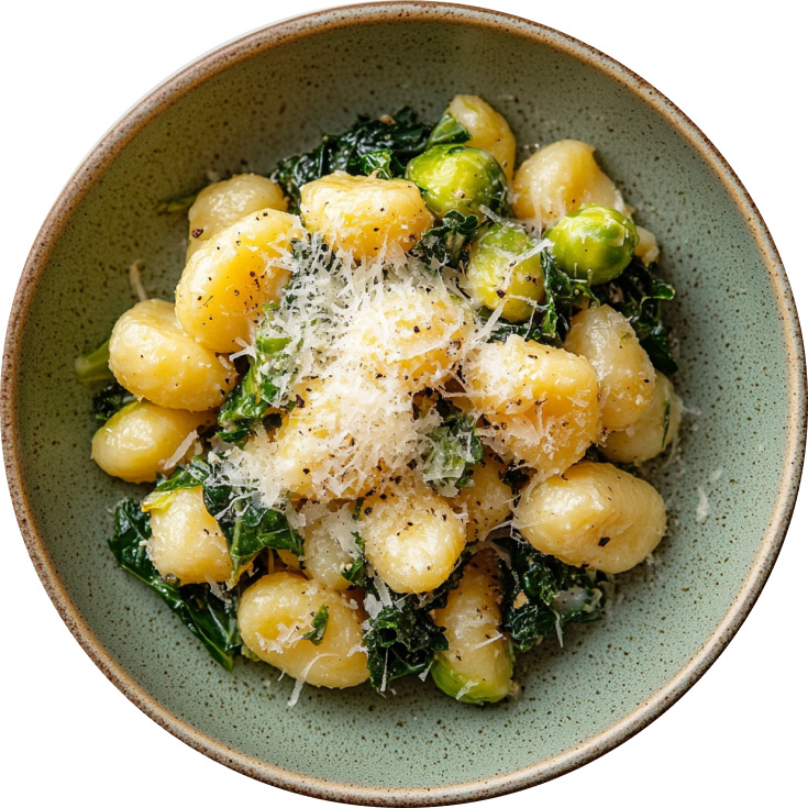 Crispy Gnocchi and Greens Bake